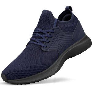 Women's Athletic Running Sneakers Shoes Navy Blue Low Top Lace-Up
